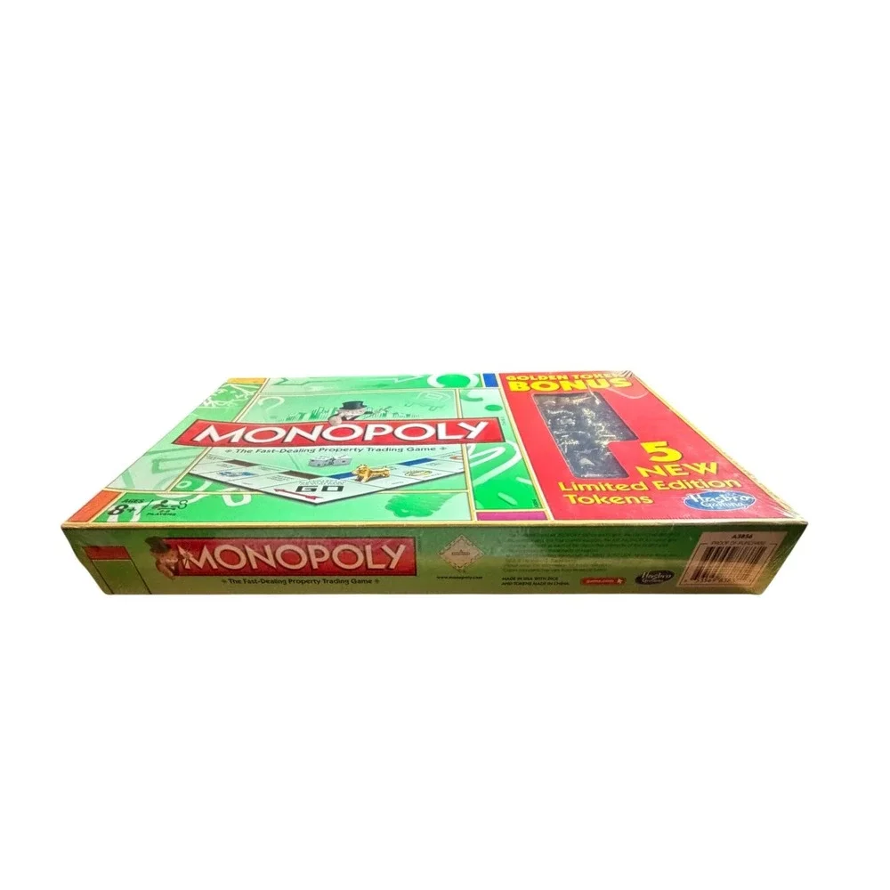 Monopoly Board Game Hasbro Gaming Golden Token Bonus 5 Limited Edition New A3856